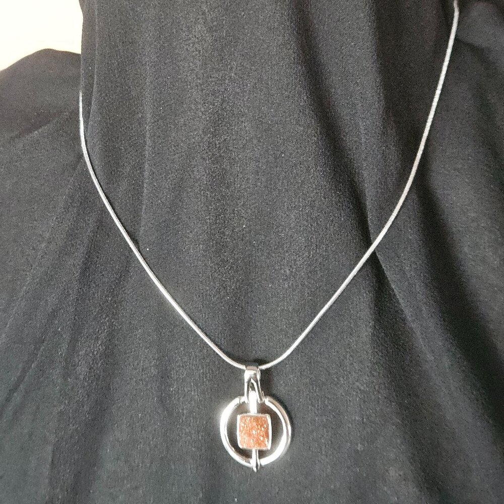 NECKLACE, LIA SOPHIA GENUINE GOLDSTONE NWOT